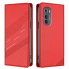 For Motorola Edge 2022 Embossed Multi-functional Wallet Retro Leather Phone Case(Red) - 2