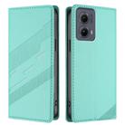 For Motorola Edge 5G 2024 Embossed Multi-functional Wallet Retro Leather Phone Case(Mint Green) - 2
