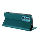 For Motorola Edge 30 Embossed Multi-functional Wallet Retro Leather Phone Case(Dark Green) - 3