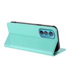For Motorola Edge 30 Embossed Multi-functional Wallet Retro Leather Phone Case(Mint Green) - 3