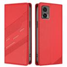 For Motorola Edge 30 Neo Embossed Multi-functional Wallet Retro Leather Phone Case(Red) - 2