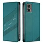 For Motorola Edge 30 Neo Embossed Multi-functional Wallet Retro Leather Phone Case(Dark Green) - 2