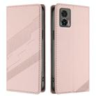 For Motorola Edge 30 Neo Embossed Multi-functional Wallet Retro Leather Phone Case(Pink) - 2
