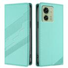 For Motorola Edge 40 Embossed Multi-functional Wallet Retro Leather Phone Case(Mint Green) - 2