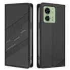 For Motorola Edge 40 Embossed Multi-functional Wallet Retro Leather Phone Case(Black) - 2