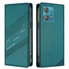 For Motorola Edge 40 Neo 5G Embossed Multi-functional Wallet Retro Leather Phone Case(Dark Green) - 2
