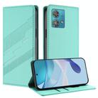 For Motorola Edge 40 Neo 5G Embossed Multi-functional Wallet Retro Leather Phone Case(Mint Green) - 1