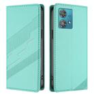 For Motorola Edge 40 Neo 5G Embossed Multi-functional Wallet Retro Leather Phone Case(Mint Green) - 2