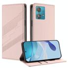 For Motorola Edge 40 Neo 5G Embossed Multi-functional Wallet Retro Leather Phone Case(Pink) - 1