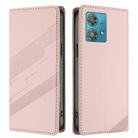 For Motorola Edge 40 Neo 5G Embossed Multi-functional Wallet Retro Leather Phone Case(Pink) - 2