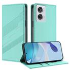For Motorola Edge 50 Fusion Embossed Multi-functional Wallet Retro Leather Phone Case(Mint Green) - 1