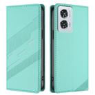 For Motorola Edge 50 Fusion Embossed Multi-functional Wallet Retro Leather Phone Case(Mint Green) - 2