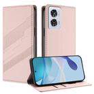 For Motorola Edge 50 Fusion Embossed Multi-functional Wallet Retro Leather Phone Case(Pink) - 1