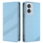 For Motorola Edge 50 Fusion Embossed Multi-functional Wallet Retro Leather Phone Case(Light Blue) - 2