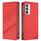 For Motorola Edge S30 Embossed Multi-functional Wallet Retro Leather Phone Case(Red) - 2