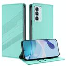 For Motorola Edge S30 Embossed Multi-functional Wallet Retro Leather Phone Case(Mint Green) - 1