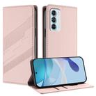 For Motorola Edge S30 Embossed Multi-functional Wallet Retro Leather Phone Case(Pink) - 1