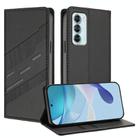 For Motorola Edge S30 Embossed Multi-functional Wallet Retro Leather Phone Case(Black) - 1