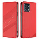 For Motorola Edge+ 2023 Embossed Multi-functional Wallet Retro Leather Phone Case(Red) - 2