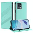 For Motorola Edge+ 2023 Embossed Multi-functional Wallet Retro Leather Phone Case(Mint Green) - 1