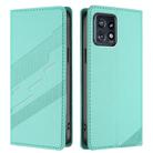 For Motorola Edge+ 2023 Embossed Multi-functional Wallet Retro Leather Phone Case(Mint Green) - 2