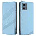 For Motorola Moto G 5G 2023 Embossed Multi-functional Wallet Retro Leather Phone Case(Light Blue) - 2