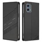 For Motorola Moto G 5G 2023 Embossed Multi-functional Wallet Retro Leather Phone Case(Black) - 2