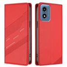 For Motorola Moto G 5G 2024 Embossed Multi-functional Wallet Retro Leather Phone Case(Red) - 2