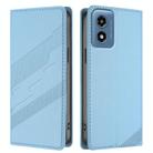 For Motorola Moto G 5G 2024 Embossed Multi-functional Wallet Retro Leather Phone Case(Light Blue) - 2