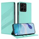 For Motorola Moto G 5G 2025 Embossed Multi-functional Wallet Retro Leather Phone Case(Mint Green) - 1