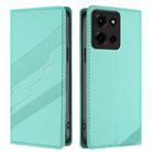 For Motorola Moto G 5G 2025 Embossed Multi-functional Wallet Retro Leather Phone Case(Mint Green) - 2