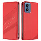 For Motorola Moto G Play 4G 2024 Embossed Multi-functional Wallet Retro Leather Phone Case(Red) - 2