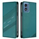 For Motorola Moto G Play 4G 2024 Embossed Multi-functional Wallet Retro Leather Phone Case(Dark Green) - 2