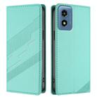 For Motorola Moto G Play 4G 2024 Embossed Multi-functional Wallet Retro Leather Phone Case(Mint Green) - 2