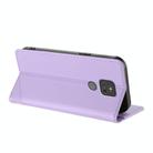 For Motorola Moto G Play 2021 Embossed Multi-functional Wallet Retro Leather Phone Case(Light Purple) - 3