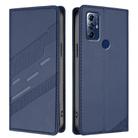 For Motorola Moto G Play 2022 Embossed Multi-functional Wallet Retro Leather Phone Case(Dark Blue) - 2