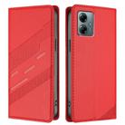 For Motorola Moto G Play 2025 Embossed Multi-functional Wallet Retro Leather Phone Case(Red) - 2