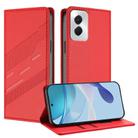 For Motorola Moto G Power 5G 2024 Embossed Multi-functional Wallet Retro Leather Phone Case(Red) - 1