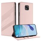 For Motorola Moto G Power 2021 Embossed Multi-functional Wallet Retro Leather Phone Case(Pink) - 1