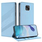 For Motorola Moto G Power 2021 Embossed Multi-functional Wallet Retro Leather Phone Case(Light Blue) - 1