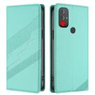 For Motorola Moto G Power 2022 Embossed Multi-functional Wallet Retro Leather Phone Case(Mint Green) - 2
