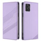 For Motorola Moto G Power 2023 Embossed Multi-functional Wallet Retro Leather Phone Case(Light Purple) - 2