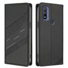 For Motorola Moto G Pure Embossed Multi-functional Wallet Retro Leather Phone Case(Black) - 2