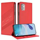 For Motorola Moto G Stylus 4G 2021 Embossed Multi-functional Wallet Retro Leather Phone Case(Red) - 1