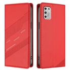 For Motorola Moto G Stylus 4G 2021 Embossed Multi-functional Wallet Retro Leather Phone Case(Red) - 2