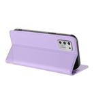 For Motorola Moto G Stylus 4G 2021 Embossed Multi-functional Wallet Retro Leather Phone Case(Light Purple) - 3