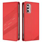 For Motorola Moto G Stylus 4G 2022 Embossed Multi-functional Wallet Retro Leather Phone Case(Red) - 2