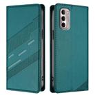 For Motorola Moto G Stylus 4G 2022 Embossed Multi-functional Wallet Retro Leather Phone Case(Dark Green) - 2