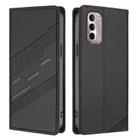 For Motorola Moto G Stylus 4G 2022 Embossed Multi-functional Wallet Retro Leather Phone Case(Black) - 2