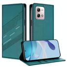 For Motorola Moto G Stylus 4G 2023 Embossed Multi-functional Wallet Retro Leather Phone Case(Dark Green) - 1
